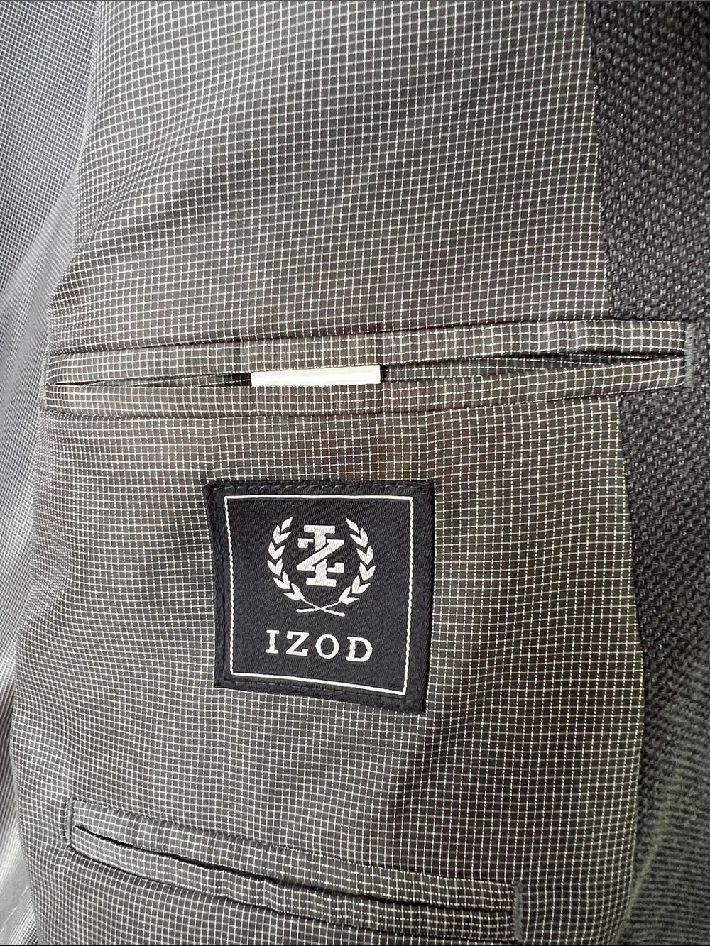 Izod Men's Gray Textured Sport Coat - Notch Lapel